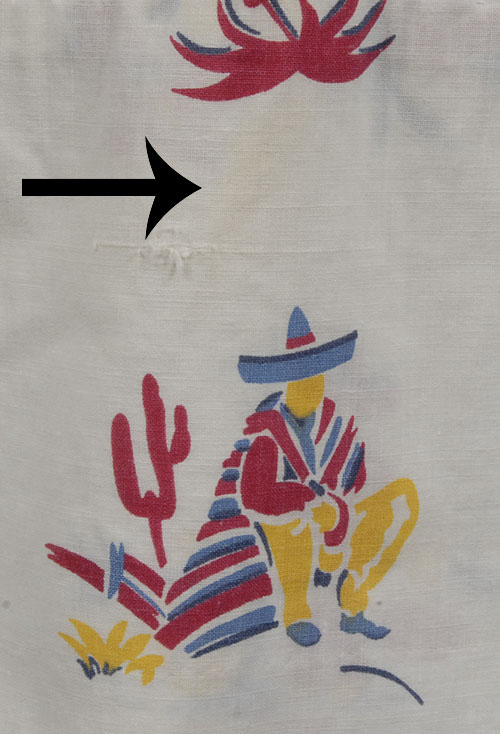 Vintage 50s NOVELTY PRINT Full Skirt Mexico Mexican Ethnic Print Red