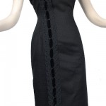 1950's Hourglass Party Dress w/Velvet & Lace