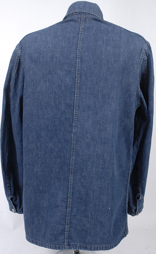 Vintage 40s DUBBLE WARE Denim Chore Jacket Barn Jacket Mens Work Wear ...