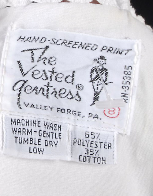 Vintage 60s 70s Vested Gentress Novelty Print Sheath Dress Frogs Umbrellas
